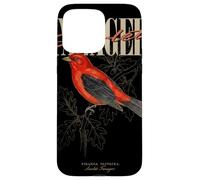 Custodia per iPhone 15 Pro Max Arte vintage Scarlet Tanager Bird Watching Nature Love Birds