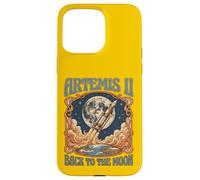 Custodia per iPhone 15 Pro Max Artemis II Missione Luna Esplorazione dello spazio retrò