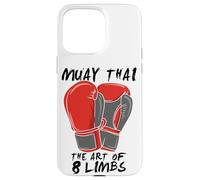 Custodia per iPhone 15 Pro Max Arti Marziali Muay Thai L'arte di 8 arti citazione Thai Boxing