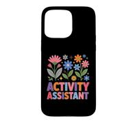 Custodia per iPhone 15 Pro Max Assistente di attività Groovy Retro Floral Healthcare Worker