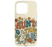 Custodia per iPhone 15 Pro Max Aunt of the Year Retro Floral Auntie