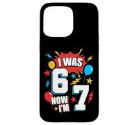 Custodia per iPhone 15 Pro Max Avevo 6 anni Ora sono 7 Funny 7th Birthday Six Seven