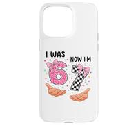 Custodia per iPhone 15 Pro Max Avevo 6 anni ora sono 7 numeri di compleanno carini età sette