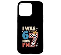 Custodia per iPhone 15 Pro Max Avevo 6 anni ora sono 7 Retro Racing Birthday Party 6 7 Meme