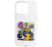 Custodia per iPhone 15 Pro Max Avevo sei anni ora sono sette dinosauri 67 Meme 7th Birthday Boys