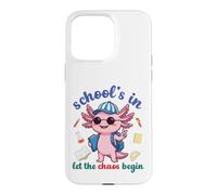 Custodia per iPhone 15 Pro Max Axolotl Back To School Vibes Scuole In Let The Chaos Begin