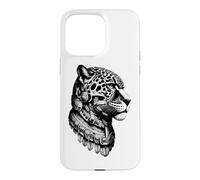 Custodia per iPhone 15 Pro Max Azteco Jaguar Mesoamericano Messicano Tribale Antico Maya