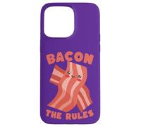 Custodia per iPhone 15 Pro Max Bacon The Rules Divertente Carino Pun Bacon Foodie