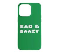 Custodia per iPhone 15 Pro Max Bad And Boozy St Patricks Day irlandese 3 Leaf Clover Shamrock