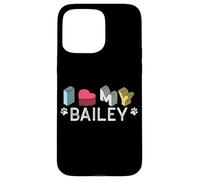 Custodia per iPhone 15 Pro Max Bailey Nome Cane Personalizzato Bailey Pet Lover