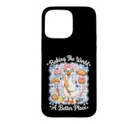 Custodia per iPhone 15 Pro Max Baking The World A Better Place Cute Goose Pun Bake Design