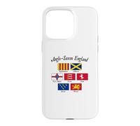 Custodia per iPhone 15 Pro Max Bandiera anglosassone regni d'Inghilterra scritta nera