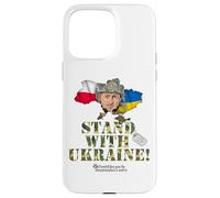 Custodia per iPhone 15 Pro Max Bandiera della Polonia Selenskyj cane Stand with Ucraina