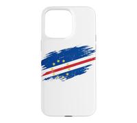 Custodia per iPhone 15 Pro Max Bandiera di Capo Verde con grafica grunge invecchiata