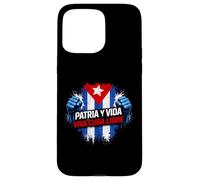 Custodia per iPhone 15 Pro Max Bandiera Patria Y Vida Cuba Libre