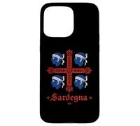 Custodia per iPhone 15 Pro Max Bandiera Sardegna Quattro Mori Sardegna Orgoglio Italia Design