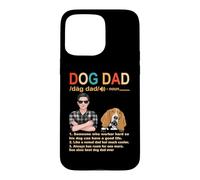 Custodia per iPhone 15 Pro Max Basset Hound Dog Dad Definition Funny Fathers Day