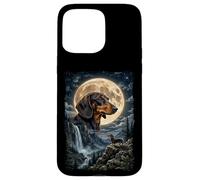 Custodia per iPhone 15 Pro Max Bassotti con Luna - cani