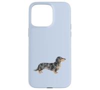 Custodia per iPhone 15 Pro Max Bassotto A Capelli Lunghi Nero E Crema