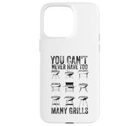 Custodia per iPhone 15 Pro Max BBQ Pit Master Divertente che non si possono mai avere troppe griglie