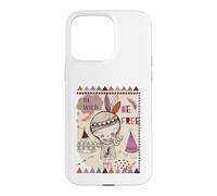 Custodia per iPhone 15 Pro Max Be Wild Be Free Boho Girl Camping Adventure Spirit Grafica