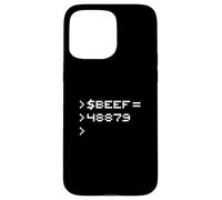 Custodia per iPhone 15 Pro Max BEEF 8-Bit Hex Code Nerd Pixel Terminal Retro