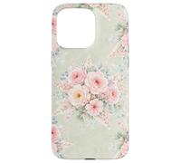 Custodia per iPhone 15 Pro Max Begonie Provinciali Vintage Paese Francese Salvia Morbida