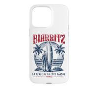 Custodia per iPhone 15 Pro Max Biarritz France Surf Summer - Stampa invecchiata