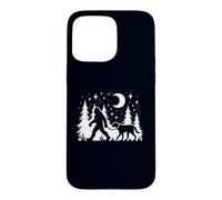 Custodia per iPhone 15 Pro Max Bigfoot Camminare con Labrador Retriever Sasquatch & Cani