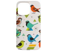 Custodia per iPhone 15 Pro Max Bird Art Mid Century Midcentury Retro Atomic Age Space