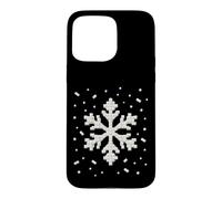 Custodia per iPhone 15 Pro Max Blocco di mattoni a forma di fiocco di neve per costruire maestri e