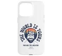 Custodia per iPhone 15 Pro Max Bob Ross The World Is Yours