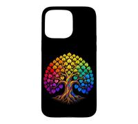 Custodia per iPhone 15 Pro Max Bodhi Tree Buddismo Simbolo Spiritualità Stained Glass Art