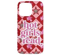 Custodia per iPhone 15 Pro Max Book Lover Hot Girls Read Preppy Pink Red Star Y2K