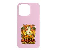 Custodia per iPhone 15 Pro Max Born to Be Magical Summer Vibes Ananas Unicorno
