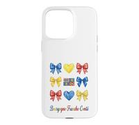 Custodia per iPhone 15 Pro Max Bourgogne Franche Comté Coquette Bow Girls