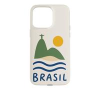 Custodia per iPhone 15 Pro Max Brasile Rio De Janeiro Cristo il Redentore Spiaggia Sole