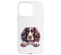 Custodia per iPhone 15 Pro Max Brittany English Springer Spaniel Cocker Spaniel Dog Face