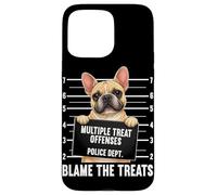 Custodia per iPhone 15 Pro Max Bulldog Mugshot Multiple Treat Reati incolpano i dolcetti