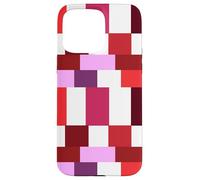 Custodia per iPhone 15 Pro Max Burgundy Color Block Checkered Checker Abstract Checkerboard
