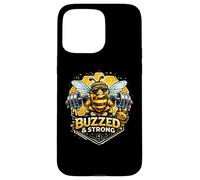 Custodia per iPhone 15 Pro Max Buzzed & Strong Bee Honey Bilanciere Grafica