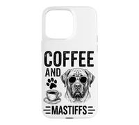 Custodia per iPhone 15 Pro Max Caffè E Mastini Divertente Mastino