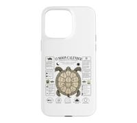 Custodia per iPhone 15 Pro Max Calendario lunare con 13 tartarughe lunari e conchiglie