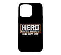 Custodia per iPhone 15 Pro Max Camicia eroe consapevolezza dell'epatite - Consapevolezza dell'epatite