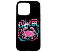 Custodia per iPhone 15 Pro Max Cancro Segno zodiacale Granchio Rosa Astrologia Vibes