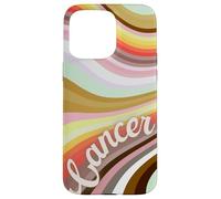 Custodia per iPhone 15 Pro Max Cancro Zodiaco Retro Onde Astrologia Segno Vintage Colori