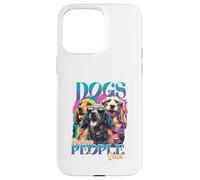 Custodia per iPhone 15 Pro Max Cani perché le persone succhiano divertente amante dei cani Pop Art