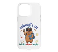 Custodia per iPhone 15 Pro Max Capybara Back To School Vibes Scuole In Let The Chaos Begin