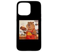 Custodia per iPhone 15 Pro Max Capybara Cooking Grill BBQ Funny Gift Capybara