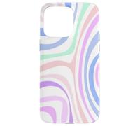 Custodia per iPhone 15 Pro Max Carino Boho Arte Astratta Turbinii Pastello Estetico Minimalista